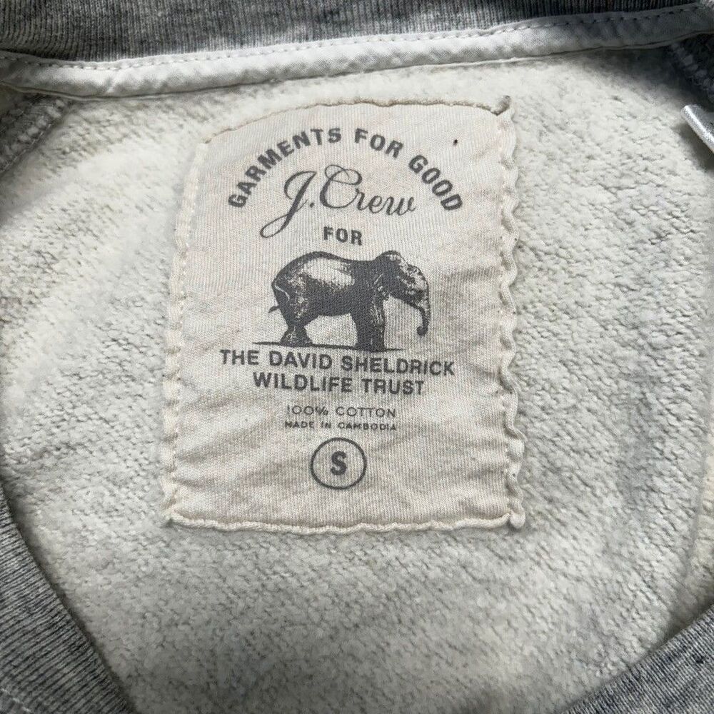J.Crew Garments for Good David Sheldrick Wildlife Trust Elephant Sweatshirt - Picture 6 of 8